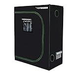 VIVOSUN 48"x24"x60" Mylar Hydroponic Grow Tent with Obeservation Window and Floor Tray for Indoor Plant Growing 2'x4'