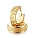 Stainless Steel Womens Hoop Earrings for Men Ear Piercings Hypoallergenic 20G (One Pairs: Gold)