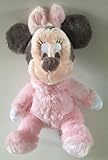 Disney Mickey Mouse, Baby Minnie Mouse 9″ Long Pile Plush, Rattle Inside, Doll Toy