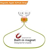 Airpods Strap, Baseus Airpods Soft Silicone Protective Cover with Magnetic Adsorption Sport Silicone Anti-lost Strap Wire Cable Connector for Apple Airpods