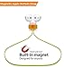 Airpods Strap, Baseus Airpods Soft Silicone Protective Cover with Magnetic Adsorption Sport Silicone Anti-lost Strap Wire Cable Connector for Apple Airpods