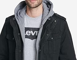 Levi's Men's Washed Cotton Military Jacket with