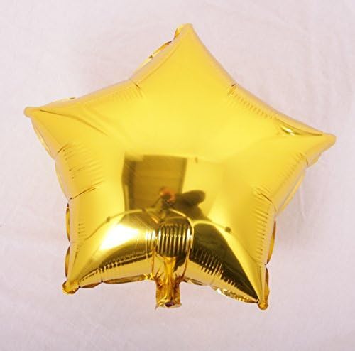 GrabitGadgets Ltd 10 Pack of 18inch Gold foil Star Balloons by (18 Inch Gold Star)