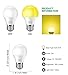MINGER Bug Light Bulb Yellow LED Bulbs, Amber Bug Free Light Bulb Outdoor Porch Lights LED Warm Bulb 40W Equivalent (5W 550Lumens E26/E27), Outdoor Lighting Lamp for Patio Hallway Garage [4 Pack]