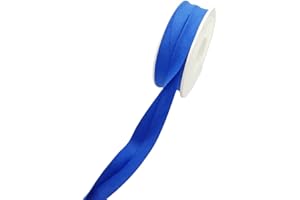 Hobby Trendy 100% Cotton Bias Binding Tape (Double Fold) 10mm (3/8") (5meters- 5.46yards) for Sewing, Seaming, Binding, Hemming, Piping, Quilting (29 Royal Blue)