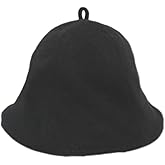 SLOTHCITY Sauna hat Cotton Hat for Sauna Banya Bath Accessories House Head Protection Cap Double Layers Black Bucket Sauna Hat
