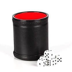 Magic Vosom Felt Lined Professional Dice Cup with 5