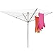 Household Essentials 1710 Height Adjustable Outdoor Umbrella Drying Rack | Aluminum | 12-Lines with 165 ft. Clothesline , Gray