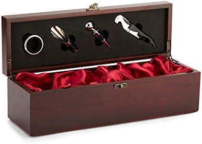 Wine Box and Tool Set with 4 Tools, Wood