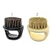 MonkeyJack Salon Barber Wood Bristles Hair Beard Cleansing Grooming Brush Men's Mustache Shaping Comb - Black