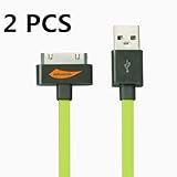 2 PCS Apple MFI Certified (1M) USB 2.0 Charging and Sync Cable 30 Pin Connector to USB Sync and Charge Cable for Apple iPhone iPod iPad phone 4s iphone 4 + 1 pcs WonderfulDirect Mini Stylus Touch screen Pen