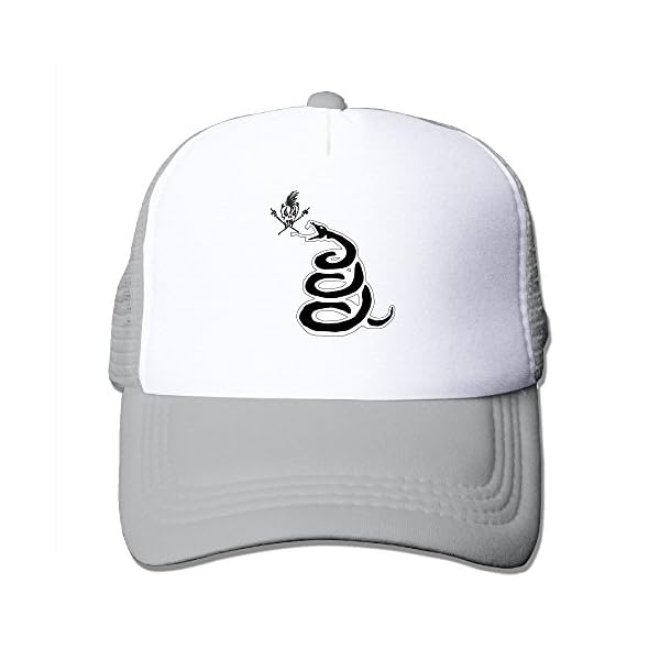 SAXON13-For-Men-Women-Baseball-caps-Meshback-Metal-Lica-Snake-And-Skull-Hat-Caps-Ash