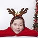 Christmas Reindeer Headbands,Aniwon 6PCS Xmas Headband Hairbands Headwear with Cute Elk Antlers for Kids Adults Christmas Party Supplies