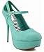 Qupid NEUTRAL-02 Classic Platform High Heel Stiletto Mary Jane Cut Out Pump
