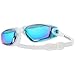 Actorstion Mirrored Swim Goggles Soft and Comfortable - Anti-Fog UV Protection, Best Tinted Swimming Goggles with Case - Aqua Sphere, or Ispeed - Adult Men or Women, Premium Quality (Lake Blue)