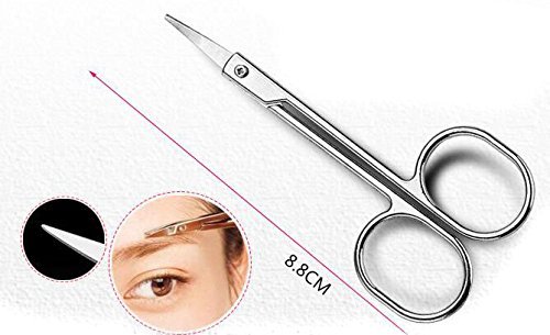 Set of 8 Professional Remove Blackheads Whiteheads Bend Straight Acne Tweezers Needle Eyebrow Clip Earpick Pimple Comedone Blemish Extractor Cleaner Tool Eyebrows Nose Hair Beauty Scissors