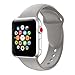 Youther for Apple Watch Bands, Soft Silicone Strap Replacement Wristbands for Apple Watch Sport Series 3 Series 2 Series 1 Dark Gray 38mm M/L