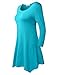 BELAROI Plus Size Tops for Women Fall Tunic Tops to Wear with Leggings 3/4 Sleeve Casual Swing Loose T Shirts Blouse(3X, Lake Blue)