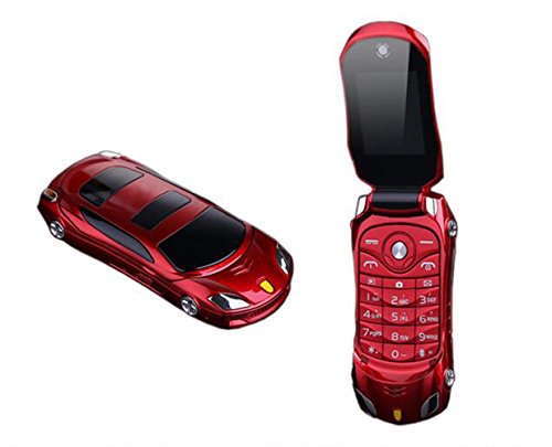 Sports car model f15 mini flip phone dual sim card mp3 backup pho…