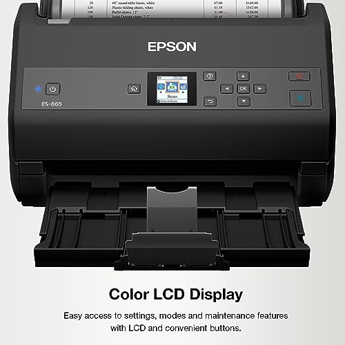 Epson Workforce ES865 High Speed Color Duplex Document Scanner with