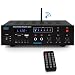 Wireless Bluetooth Karaoke Amplifier  Home Car Bus Tours 300 Watts 2 Channel Digital Home Audio PA Receiver System 2 Microphone Input Control, FM Radio, USB,12 Volt Power Option  Pyle PFA600BU