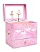 Jewelkeeper Ballerina Musical Jewelry Box with 3 Drawers, Pink Rose Design, Swan Lake Tune