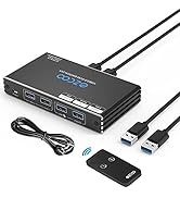 USB 3.0 Switch 2 In 4 Out USB 3.0 Sharing Switcher IR Romte KVM Switch Hub für Maus, Tastatur, Sc...