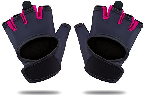 HolaHatha Women’s Weight lifting gloves, light microfiber for gym workout, cycling, fitness, training, powerlifting and exercise. (Pink, M)