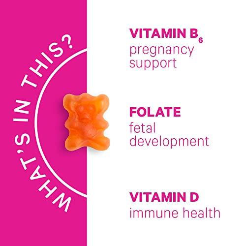 Pink Stork Total Prenatal Gummies Raspberry Prenatal Vitamin Gummy, B