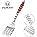 iPartner Heavy Duty BBQ Grilling Tool Set, 3pcs Real Thick Stainless Steel Barbecue Spatula, Tongs & Fork with Long Rosewood Handle, W/Apron Tote for Easy Use & Storage, Premium Grill Accessories