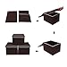SONGMICS Large Storage Bins Cube Box with lids and Dual Non-woven Handles for Home Closet Bedroom Drawers Organizers Set of 3, Brown URLB40K