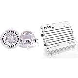 Car Audio Subwoofer Marino Pyle PLMRW8 - 8 Pulgadas, 400W, Blanco Subwoofer Coche Autoamplificado