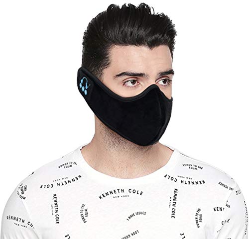 Kenneth Cole Music Face Mask with Bluetooth Speaker - Lightweight Wireless Wearable Speakers with 10-hour Playtime, Perfect for Air Travel, Sports, Running, Relaxation