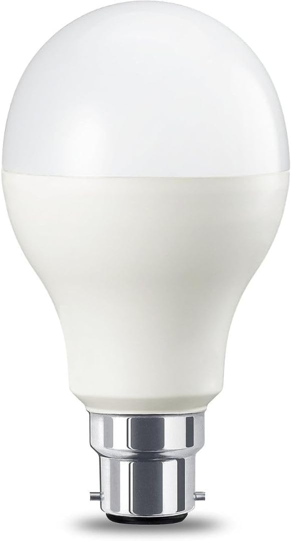 Bayonet Light Bulb, 9W B22 LED Bulbs White 2700K, 60W Equivalent Non-dimmable A60 GLS Energy Saving Lightbulbs, B22 Super Bright Daylight LED Bayonet Light Bulbs (9, Watts)