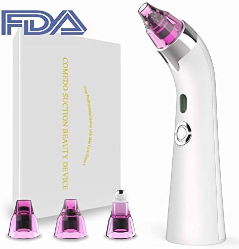 Blackhead Remover Vacuum, 2018 Upgraded Rechargeable Blackhead Vacuum Suction Remover, Professional Portable Pore Vacuum Led Display Electric Pore Suction Vacuum with 4 Beauty Probes for Men and Women
