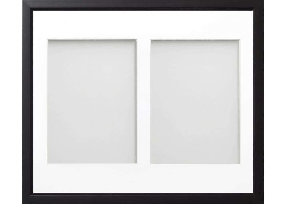 Frame Company Drayton Multi Aperture Photo Frame, Black, 10x8 for 6x4 inch (x2)
