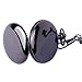 Classic Smooth Surface Black Pocket Watch with Chain