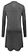 Women Plus Size Open Front Lightweight High Low Drape Cardigan with Pockets Large Deep Grey