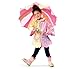 Kidorable Lotus Flower Pink/Yellow Umbrella for Girls w/Fun Flower Handle, Pop-Up Bee Wing, 1 Size