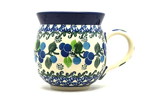 Polish-Pottery-Mug-11-oz-Bubble-Blue-Berries Polish Pottery Mug – 11 oz. Bubble – Blue Berries
