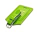ACdream Luggage Tags 2 Pack, Leather Suitcase Tags Identifiers, Cute Cruise ID Labels with Privacy Cover fits on Backpack, Travel Bag, for Women, Men, Adults, Kids, Green