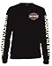 Harley-Davidson Men's Long Sleeve Orange Bar & Shield Black Shirt 30291744