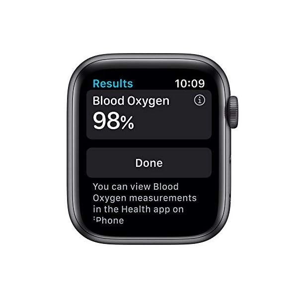 Apple Watch Series 6 GPS, 44mm Space Gray Aluminium Case with Black Sport Band - Regular