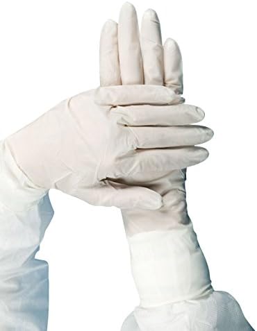 Valutek VTGNCRBIR12-MD Nitrile LDPE Sterile Cleanroom Gloves [12in Beaded Cuff, Powder Free, Ambidextrous, Disposable] 20 Gloves, Medium