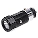 1 X 30 Lumen 3 Modes Car Cigarette Rechargeable LED Flashlight with SOS Function and Environmental Aluminum Alloy Case, Black