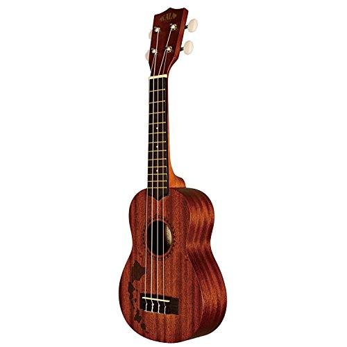 Kala KA-15S-H1 Satin Mahogany Soprano Ukulele - Hawaiian Islands Bundle with Hard Case, Tuner, Strap, Fender Play Online Lessons, Austin Bazaar Instructional DVD, and Polishing Cloth - Thumbnail 2