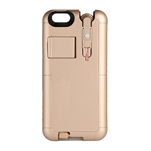 Earphone Iphone6 6s Case - Automatic Storage Earphone Cell Phone Case for Women Kid Men(Gold/Red/Black)（gold）