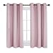 NICETOWN Blackout Curtain Panels for Girls Room, Nursery Essential Thermal Insulated Solid Grommet Top Blackout Drapes (Baby Pink=Lavender Pink, 1 Pair, 42 x 45 Inch)
