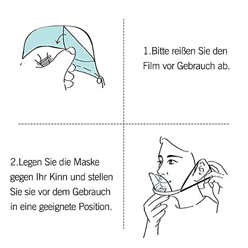 Innoo Tech - Visera protectora de plástico transparente universal para proteger la cara contra líquidos, protector facial para boca y nariz