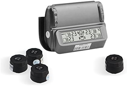 Wireless Intelligent tire pressure monitoring system Solar power recharging HUD Digital Tire Pressure Gauge Real-time Monitoring LED Display with 4 extra Sensors